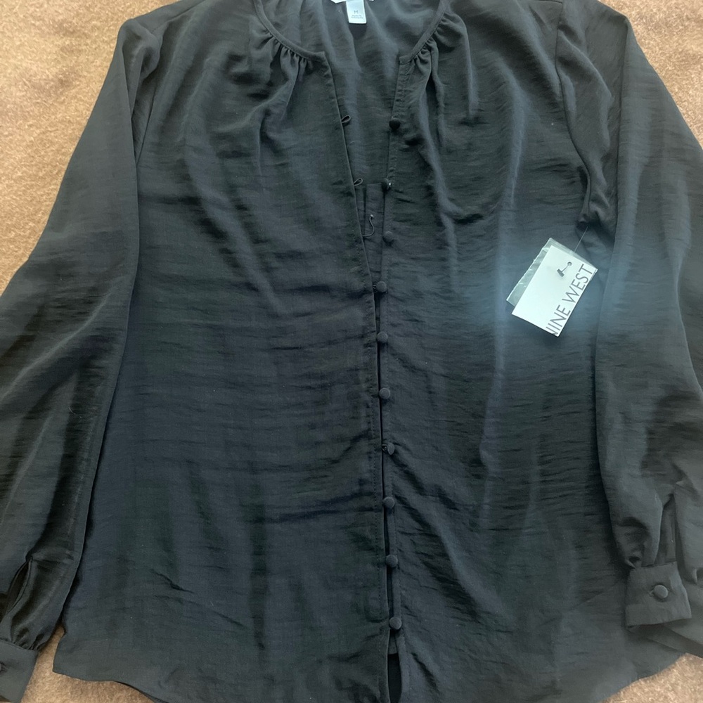 Nine W. black medium blouse
